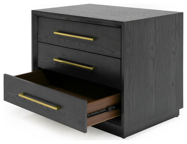 Modrest Manhattan- Contemporary Grey And Gold Nightstand - Transitional ... with The Lasting Appeal of a Contemporary Modrest Dresser