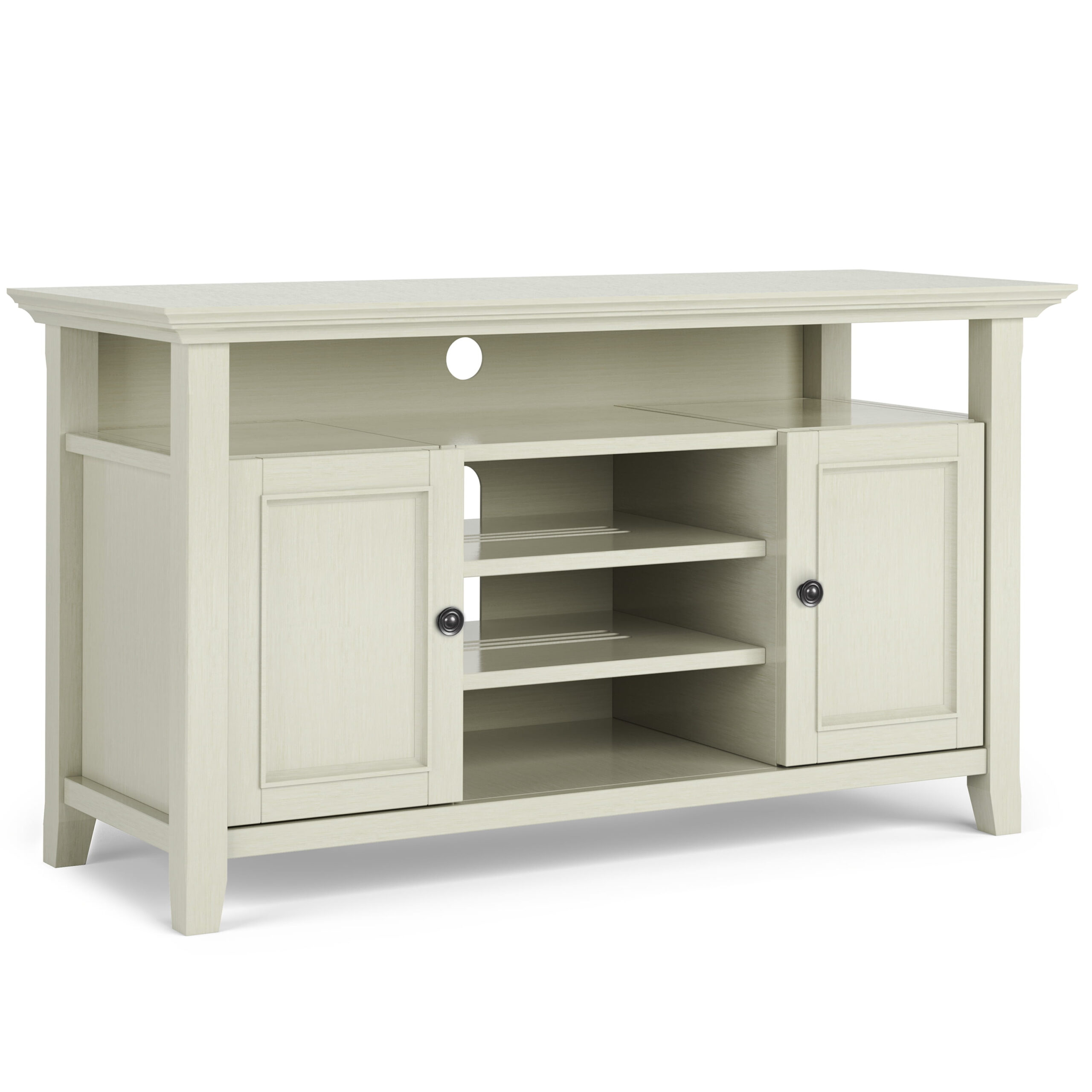 Simpli Home Amherst Solid Wood 54 Inch Wide Transitional Tv Media Stand ... regarding Styling Your Amherst TV Stand for a Transitional Aesthetic