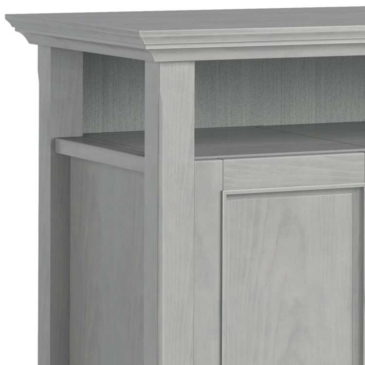 Simpli Home Amherst Solid Wood Wide Transitional Tv Media Stand regarding Creating a Cozy Living Room with the Amherst 54-inch TV Stand
