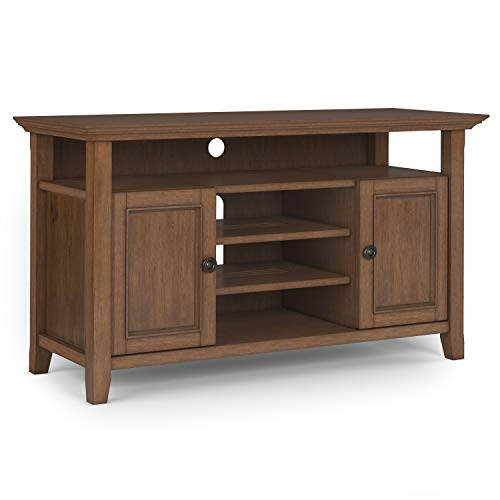 Simplihome Amherst Solid Wood Universal Tv Media Stand, 54 Inch Wide ... for Creating a Cozy Living Room with the Amherst 54-inch TV Stand