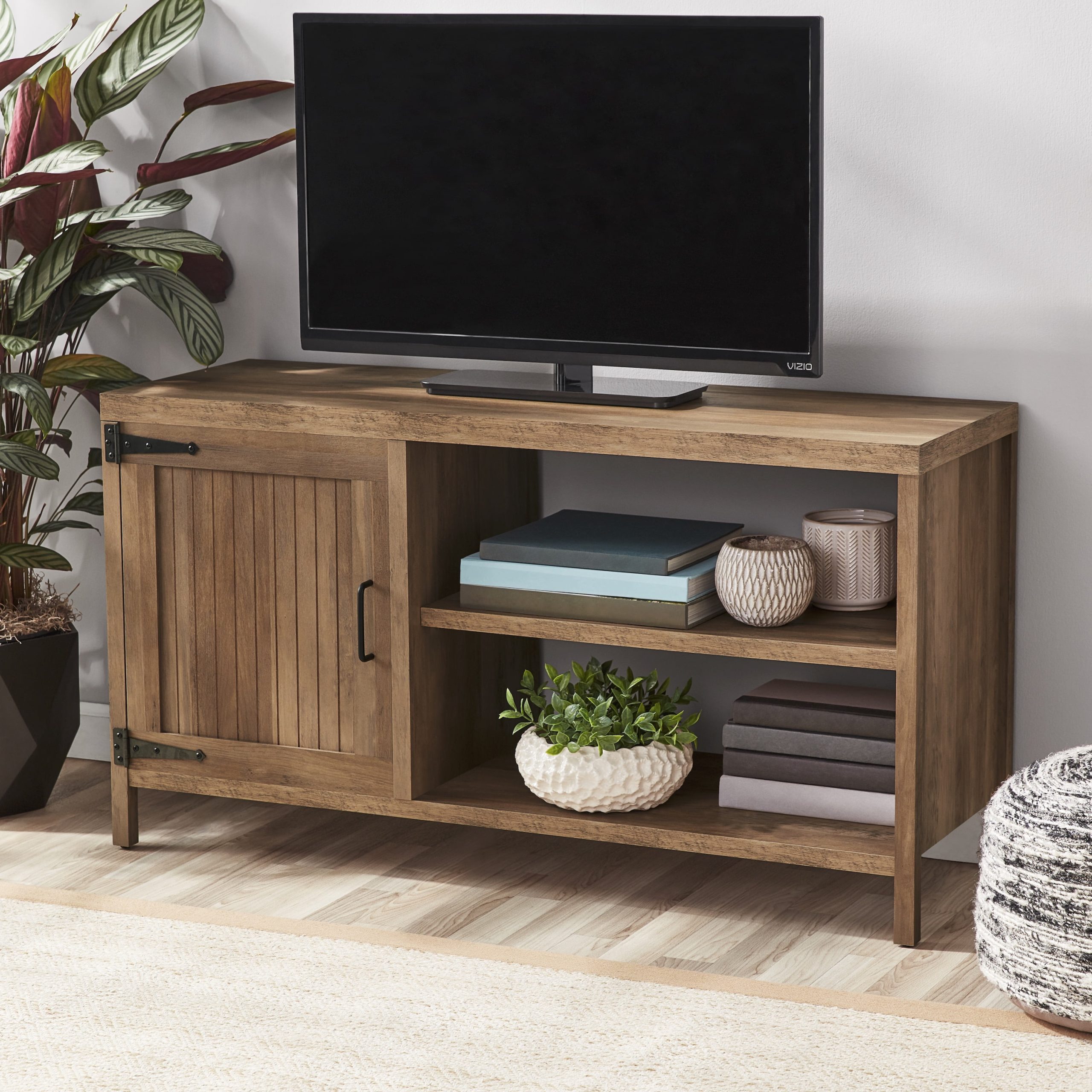 Small Rustic Oak Tv Stand At Janet Simmons Blog within Modern Rustic Oak Finished 1-Door Wood Tv Stand