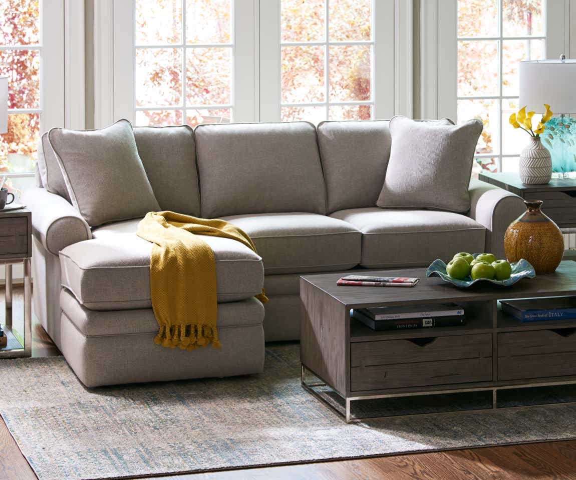 Small Sectional Sofa With Chaise And Recliner | Baci Living Room throughout Understanding Sofa and Sectional Fabrics What Works Best