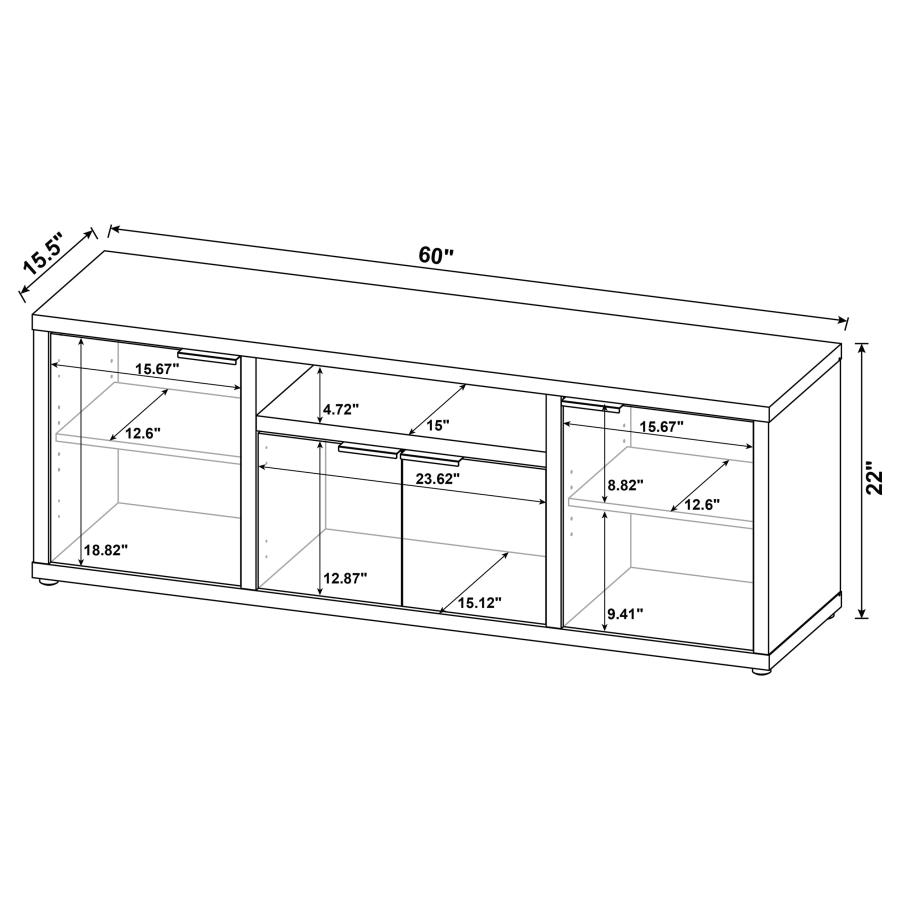 Tabby 4-Door Engineered Wood 60″ Tv Stand Mango | Dwf Wholesale Furniture for Casey 2-Drawer Engineered Wood 60" Tv Stand White