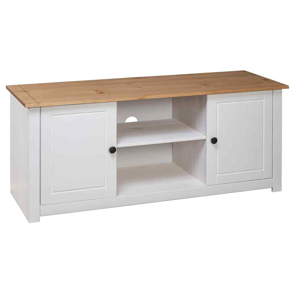 Tv Cabinet White 120X40X50 Cm Solid Pine Wood Panama Range Vidaxl | Ebay pertaining to Understanding the Appeal of Modern Corner TV Cabinets in Contemporary Living Spaces