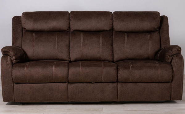 U7303 Reclining Sofa W Table Drawer Domino Coffee Global Furniture Usa in U7303 Reclining Sofa - Coffee