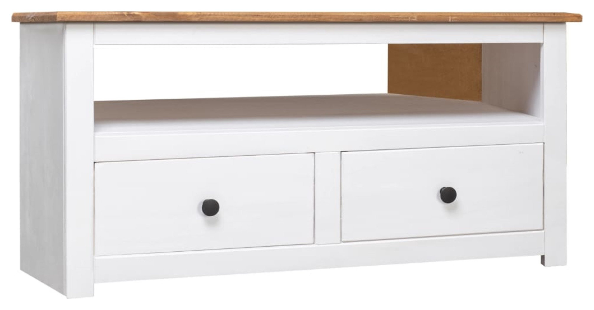 Vidaxl Corner Tv Cabinet White 36.6"X19.3"X19.3" Solid Pine Panama ... for Understanding the Appeal of Modern Corner TV Cabinets in Contemporary Living Spaces