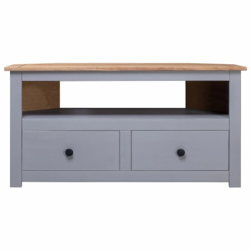 Vidaxl Corner Tv Stand Gray 36.6 X19.3 X19.3 Solid Pine Panama Range ... throughout Understanding the Appeal of Modern Corner TV Cabinets in Contemporary Living Spaces