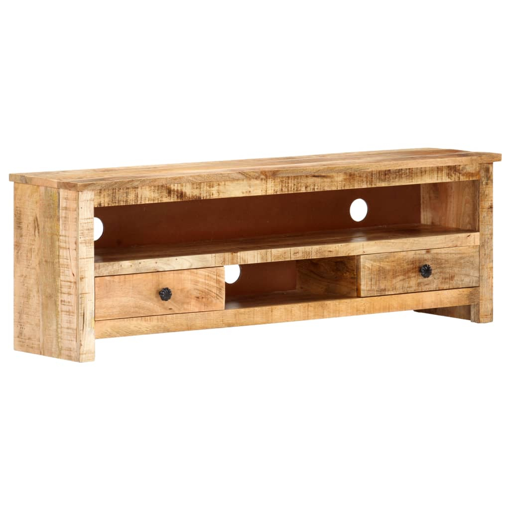 Vidaxl Tv Cabinet 120X30X40 Cm Rough Mango Wood | Vidaxl.com.au for Vidaxl Tv Cabinet 43.3"X11.8"X15.7" Rough Mango Wood