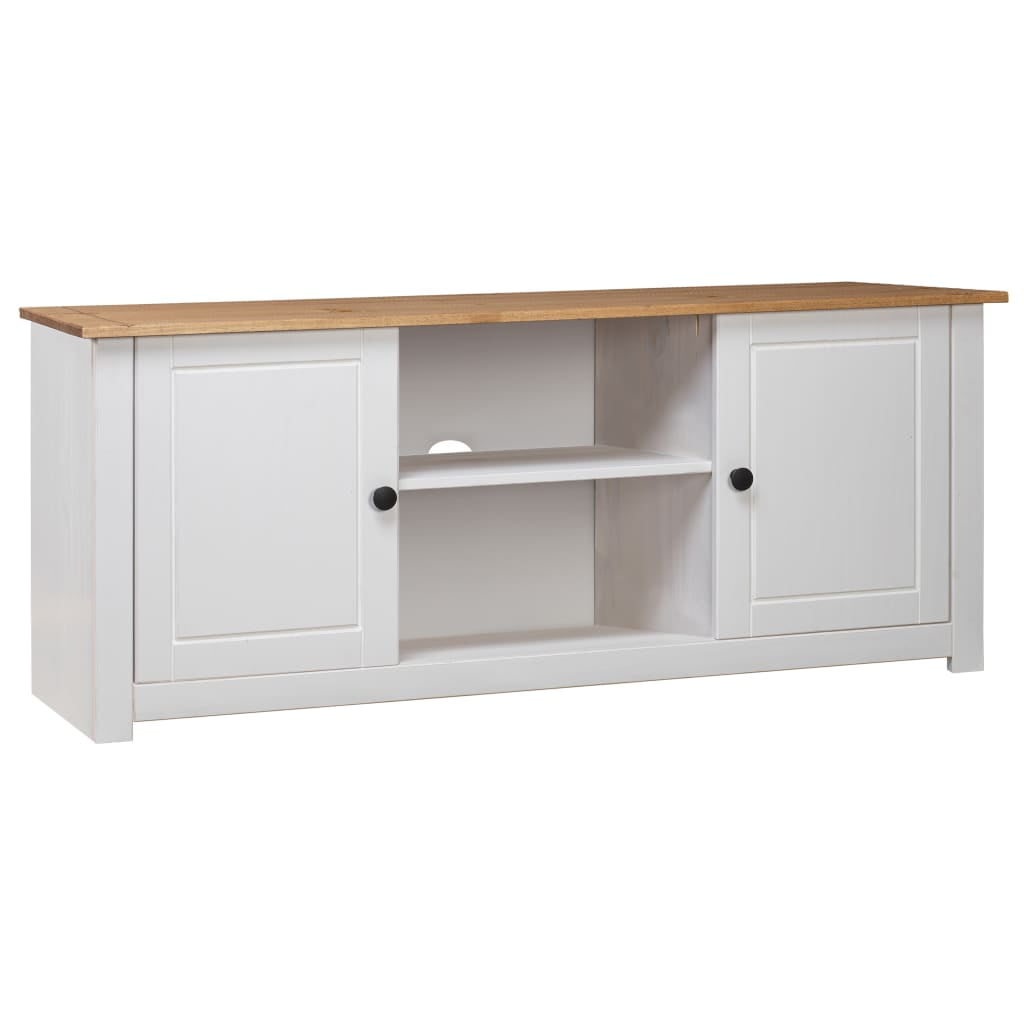 Vidaxl Tv Stand Tv Console Sideboard Tv Unit Solid Pine Wood Panama ... regarding Vidaxl Tv Stand Tv Console Sideboard Solid Mahogany Wood With Light Black Coffee