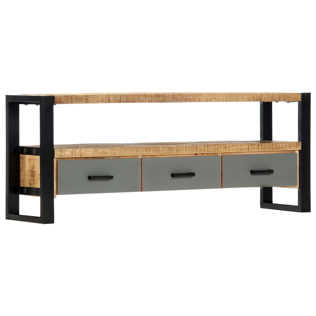 Vidaxl Tv Stand Tv Unit Sideboard Home Tv Console Media Unit Solid ... for Vidaxl Tv Stand Tv Console Sideboard Solid Mahogany Wood With Light Black Coffee