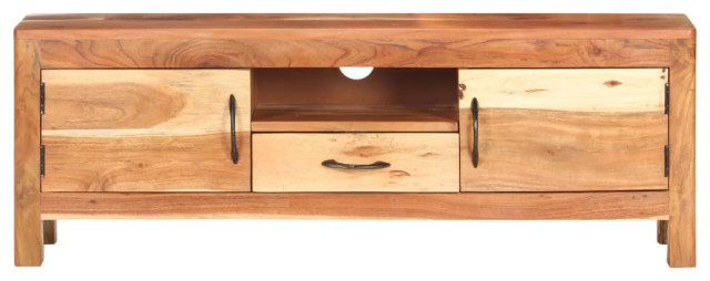 Vidaxl Tv Stand Tv Unit Sideboard Tv Console Media Cabinet Solid Acacia ... in Crafting a Timeless Living Space with Solid Mahogany TV Consoles