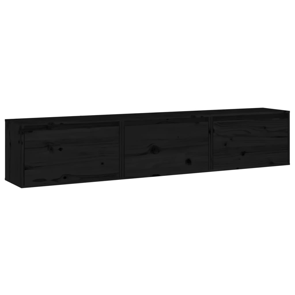 Vidaxl Tv Stands Tv Console Sideboard Tv Unit Cupboard 3 Pcs Solid Wood ... throughout Understanding the Versatility of Black Metal TV Units in Modern Living Spaces
