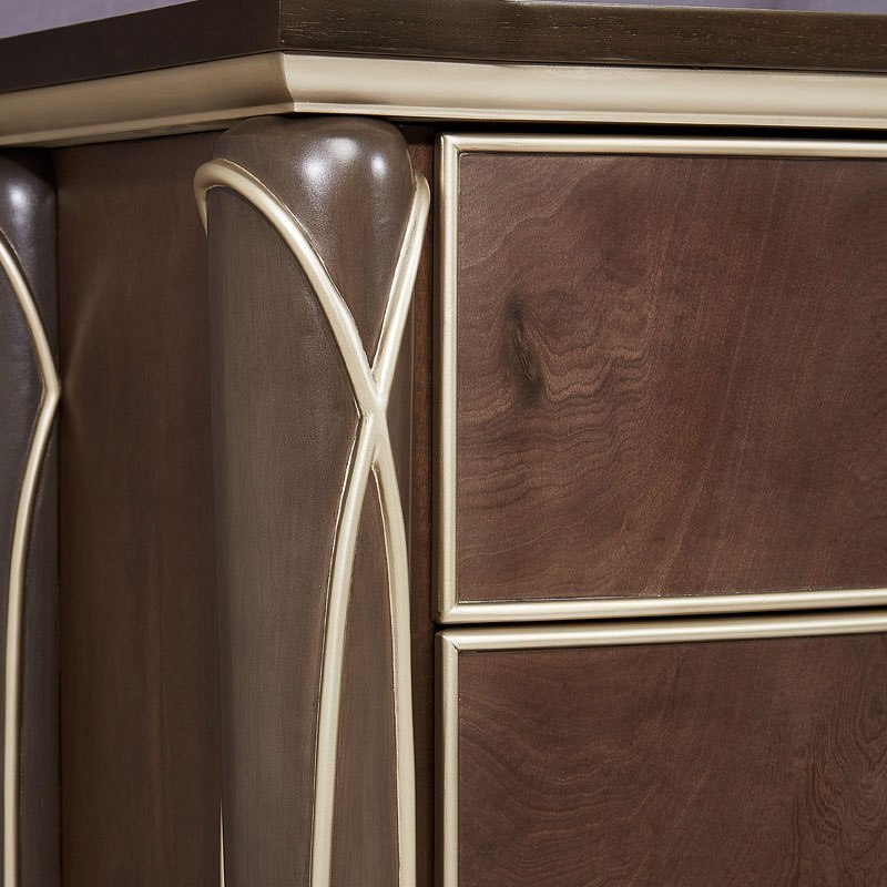 Villa Cherie Hazelnut Drawer Chest Aico Furniture | Furniture Cart with Villa Cherie Dresser - Hazelnut