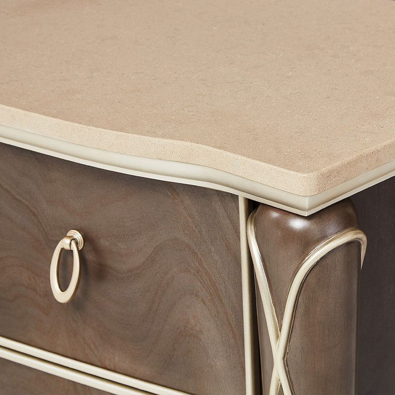 Villa Cherie Hazelnut Dresser Aico Furniture | Furniture Cart in How Villa Cherie Dresser - Hazelnut Reflects Traditional Woodworking Excellence