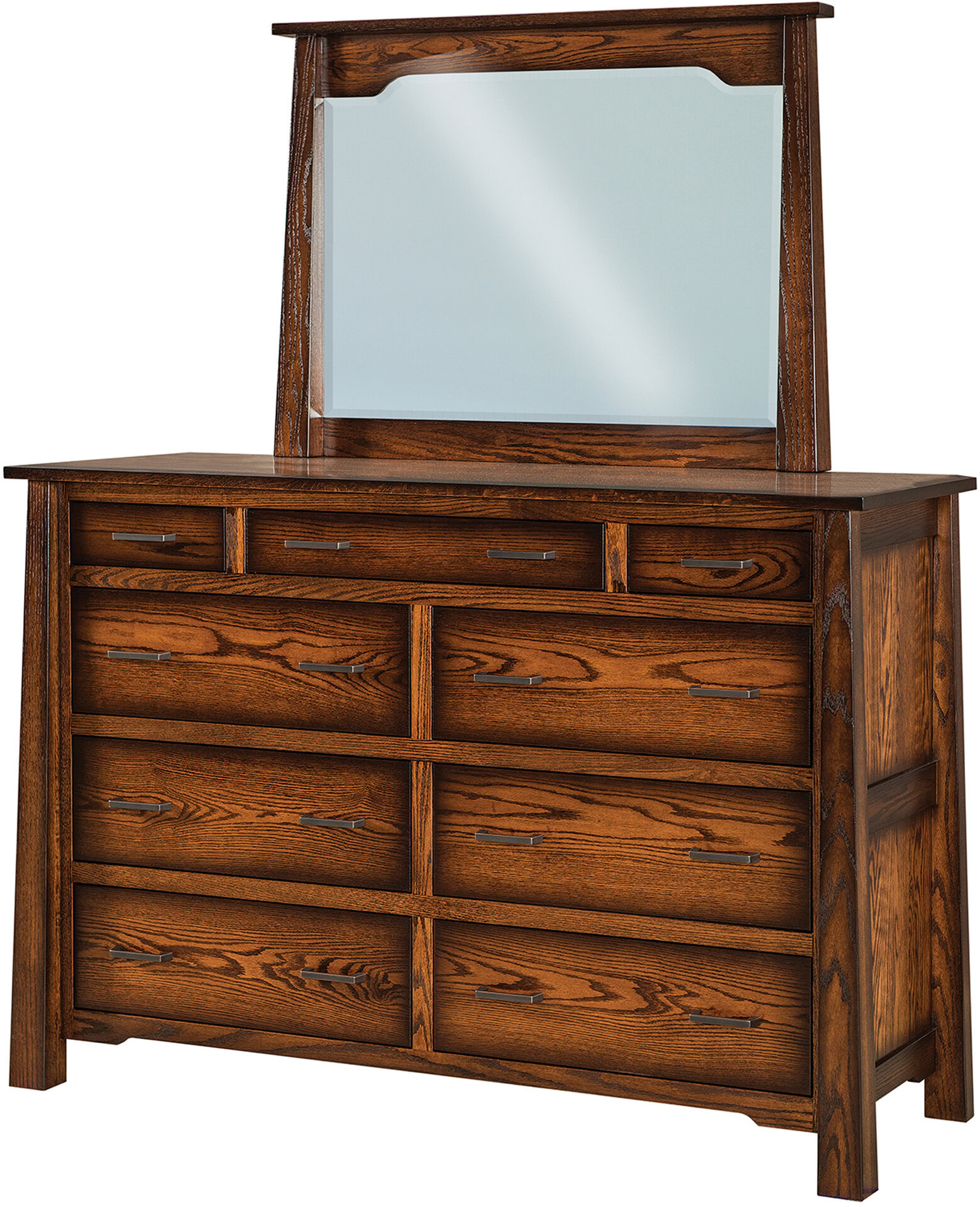 Cambridge 9 Drawer Dresser And Mirror | Amish Cambridge Dresser throughout 9 Drawer Dresser And Mirror