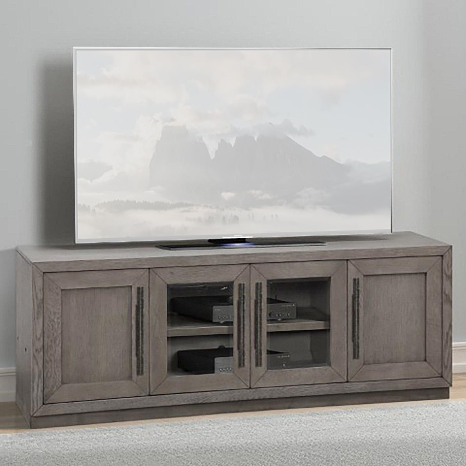 Parker House Pure Modern 63 Inch Door Tv Console - Moonstone Ph-Pur#63 ... inside Bowery Hill Traditional 63" Wood Angled Door Tv Console In Moonstone