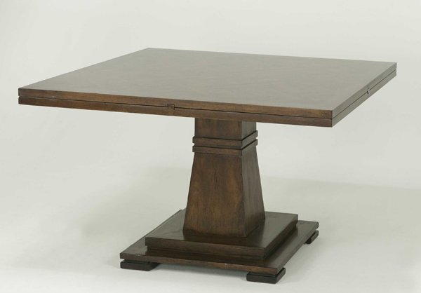 20 Surprising Square Wooden Pedestal Table Bases | Home Design Lover within How Distressed Finish Elements Transform Modern Dining Room Design