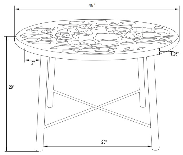 Leisuremod Devon Tree Design Glass Top Aluminum Base Indoor Outdoor ... with Leisuremod Devon Tree Design Glass Top Aluminum Base Indoor Outdoor End Table