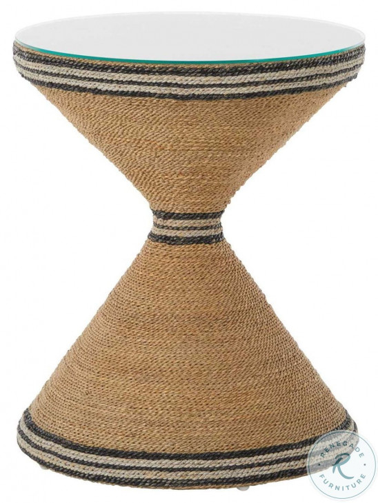 Redfield Natural Black And White Seagrass Side Table From Seagrass ... with regard to How Seagrass Elements Transform Interior Spaces