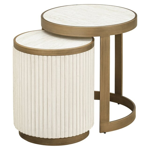 Tivoli Set Of 2 Side Tables By Olivia's | Ufurnish.com inside Exploring the Craftsmanship of Glass Tabletops
